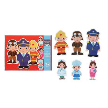 (As show, One size) 33 Kinds Jigsaw Puzzle People Shaped Pine Wood Fun Playing Teaching Toy for Above 3 Years Old