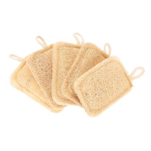 5 pieces Natural Loofah Dishwashing Brushes Multifunctional Cleaning Brushes for Pots Dishes Cups