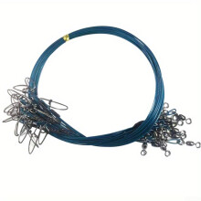 Fishing Wire Leader Swivel Snap Lock for Improved Performance in Any Water Blue