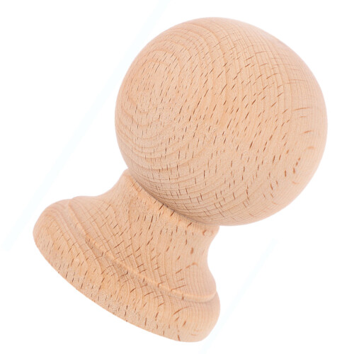 Cabezas De Balaustres De Madera Sin Acabado Color Beige