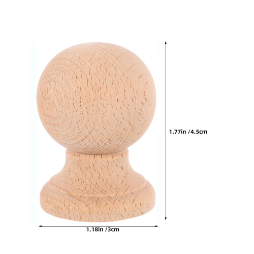 Cabezas De Balaustres De Madera Sin Acabado Color Beige 1