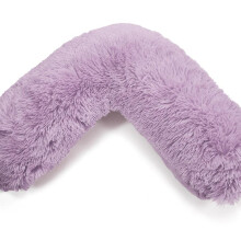 (Lilac Complete With Pillow) Homes & Linen Teddy V Shaped Complete V Pillow or V Case Only For Neck Maternity Back Support Soft Warm Plush Cosy Fle