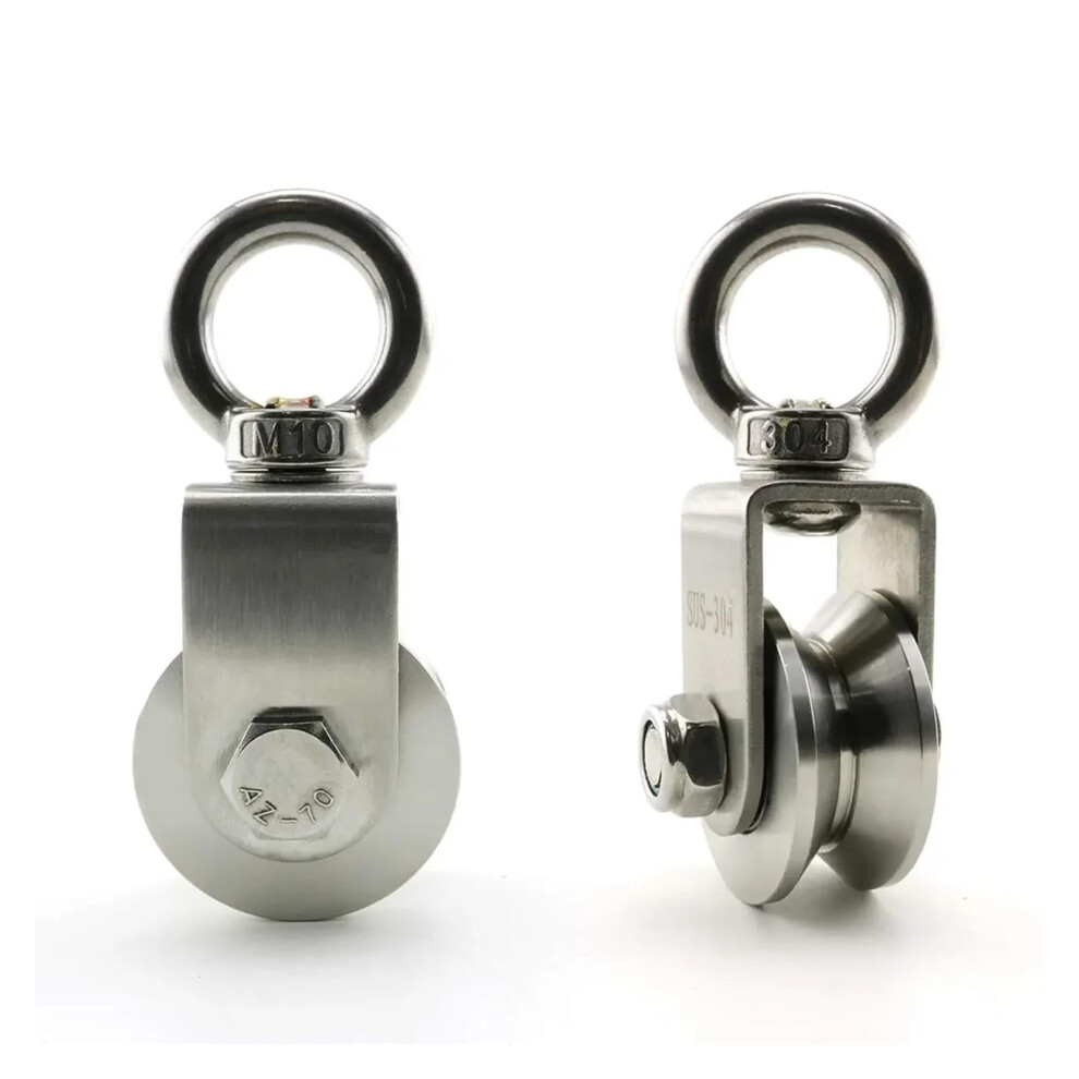 U/V Swivel Castor, Stainless Steel Duplex Bearing, Super Quiet, Removable Rotary Roller System, Gym Traction Wheel (500 Kg, V Type) 500Kgs V Type 9365049525633