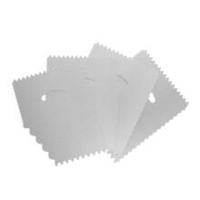 Metal Cake Scraper And Smoother With Tooth Design For Baking Enthusiasts
