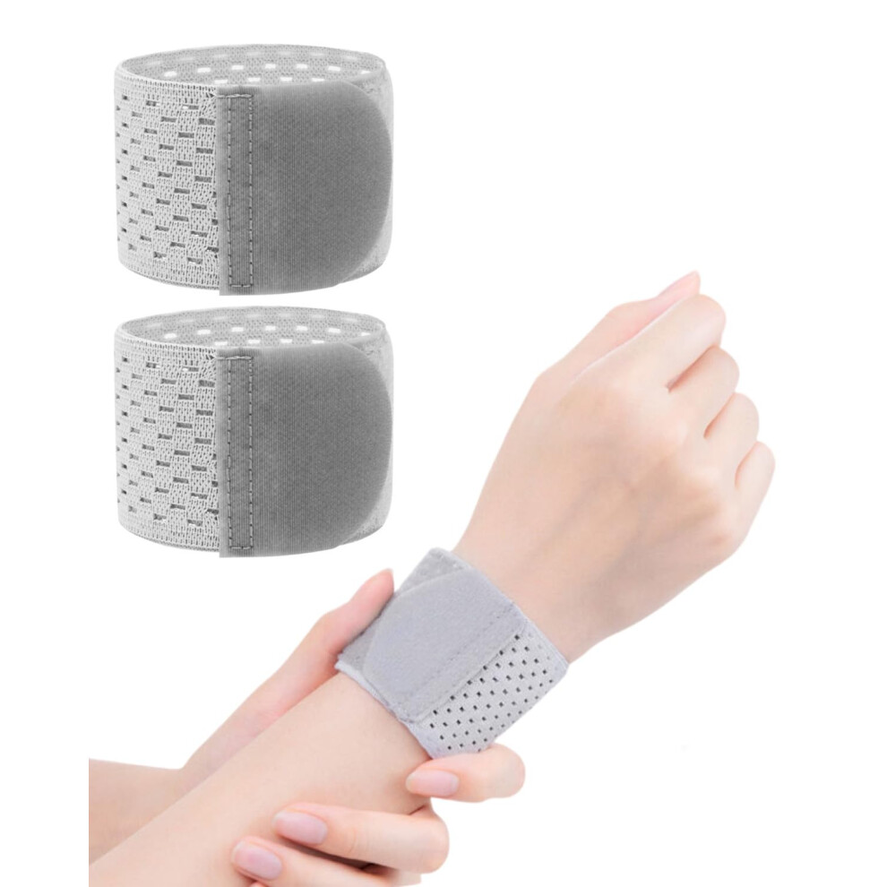 2 Pieces Stretch Wrist Brace Wrist Brace Wrist Compression Brace Sports Cuff Adjustable Pain Relief Tennis Training Weight Lifting