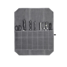 Knife roll bag, waxed sailcloth, 7 slots, large capacity, easy to carry, gifts