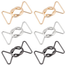 6 Set 3 Colours Interlocking Metal Buckle, 5.3x4cm Belt Accessories for DIY Waist Belt