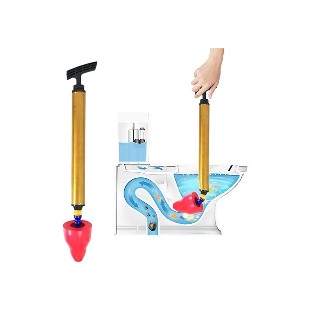 Strong Drain Cleaner Pump, Plunger Drain Belt Pipe Cleaning Spiral, Quickly Removes Toilet Blockage For Toilet Spiral, Sink 9365049527293