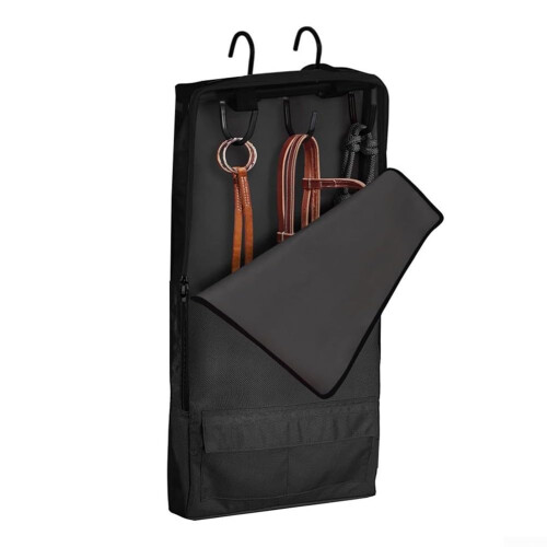 Robust storage solution for riding equipment with spacious design for all important things
