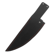 Chef's Knife Set Magnetic Holder for Kitchen Boning Protection Leather Black