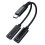Διπλός διαχωριστής USB-C από κράμα αλουμινίου, παγκόσμιας συμβατότητας, ισχυρή 1