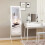 Homcom HOMCOM Freestanding Dressing Mirror 148x47cm Adjustable Angle White Frame Home 1
