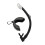 Swimming Snorkel Silicone Adjustable Strap Comfortable Mouthpiece 40cm Black 1