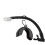 Swimming Snorkel Silicone Adjustable Strap Comfortable Mouthpiece 40cm Black 3