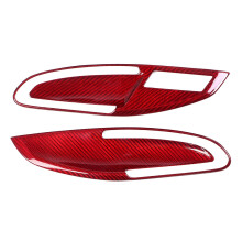 Cubierta para consola central interior del tablero de instrumentos4Car Styling, moldura decorativa para automóvil de fibra de carbono real con