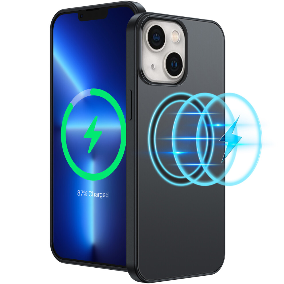 Ultra Slim, Magnetic Case For Iphone 13/14, Quick Charge & Shockproof Protection, Velvet Touch, Anti-Scratch, Translucent Design, 6.1In 9486358047897