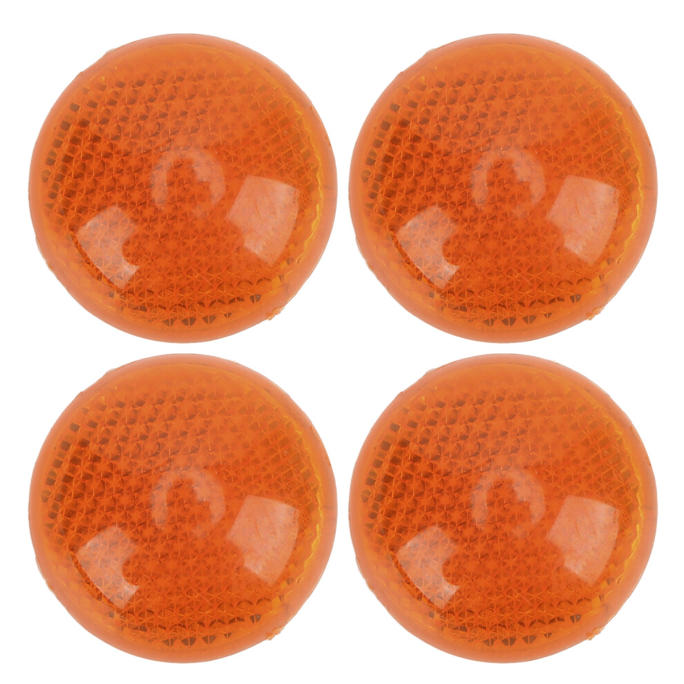 Reflective Round Reflector 4 Enhanced Vehicle Safety, High Visibility At Night Improve Road Safety W/ Precision-Engineered Design Orange 9139052857209