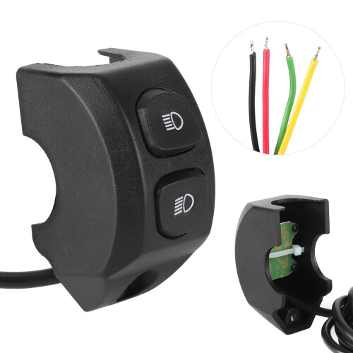 Τιμόνι Switch4Motorcycles Universal Fit Αδιάβροχο Διπλό Χειριστήριο Εύκολη Εγκατάσταση με 2