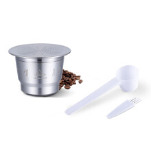 Újratölthető kávékapszulák, rozsdamentes acél, tartós kávékapszulák Nespresso kávéfőzőkhöz, környezetbarát, újrafelhasználható
