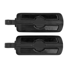 Pedane Highway Pegs4Harley per modelli Touring, poggiapiedi regolabili con meccanismo pieghevole, pedane in gomma con struttura in alluminio ricavato