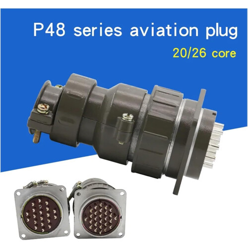 P48 series aviation plug and socket circular connector 20/26 core diameter 48MM(26 Core) 1