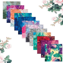 Aquarell-Karton, dekoratives Musterpapier für kreative Projekte, 12 einzigartige einseitige Designs, reichhaltig und farbenfroh, leicht zu schneiden