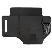 Tactical Leather Case Holster for Tools, Belt Organizer with Quick Release Clip for Flashlight, Knife, Multi Tool