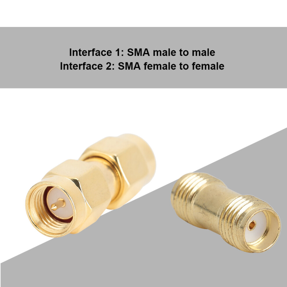2 Stã¼Cke Sma Stecker Auf Stecker Doppel Pass Golden 8141948138331