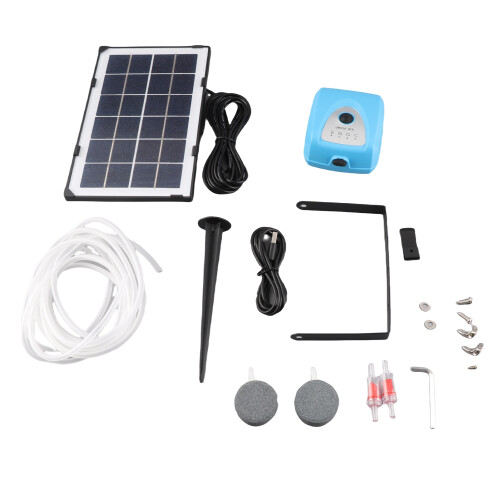 Solar-Sauerstoffpumpe, 5 V, 1 A, 3 Sauerstoffmodi, 1