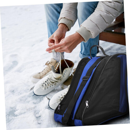 Roller Skate Bag for Women Grey Fabric Blue 1