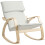 Homcom HOMCOM Comfortable Relax Rocking Chair with High Back, Cream White 9
