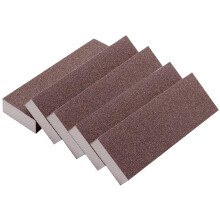 200 mm sanding sponge block, 2/5/10 pieces, grit 120–240, wet/dry sanding tool for wood, metal, plastic (180 grit 5 pcs)