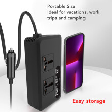 200 W DC-AC-Auto-Wechselrichter, 12 V DC, USB Typ