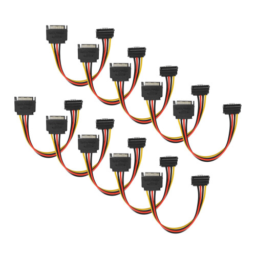 10er-Pack SATA-Kabel, 15-polig, 90-Grad-Stecker 2