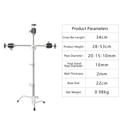 Andoer Mini C-Stand 20,8 Zoll Tischstativ 2
