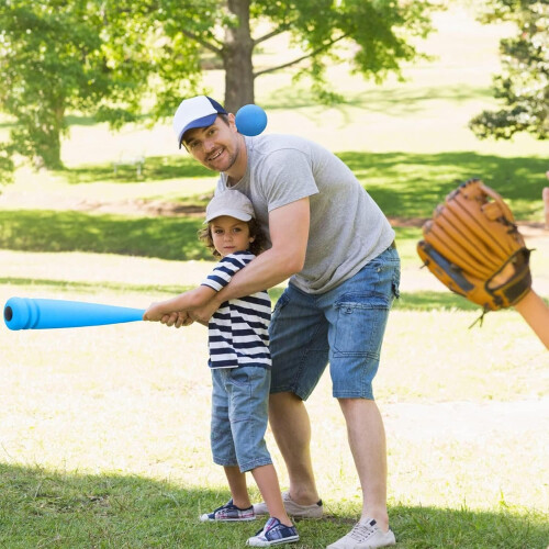 Foam Baseball Bat PVC Tubes High Density Safe Game Blue 1