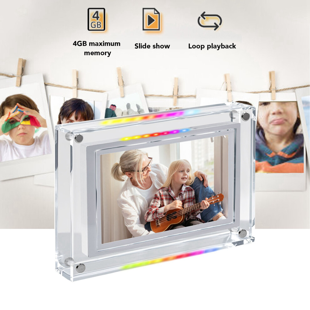 7 Zoll Digitaler Bilderrahmen, Led-Buntes Licht, 4 8141948184437