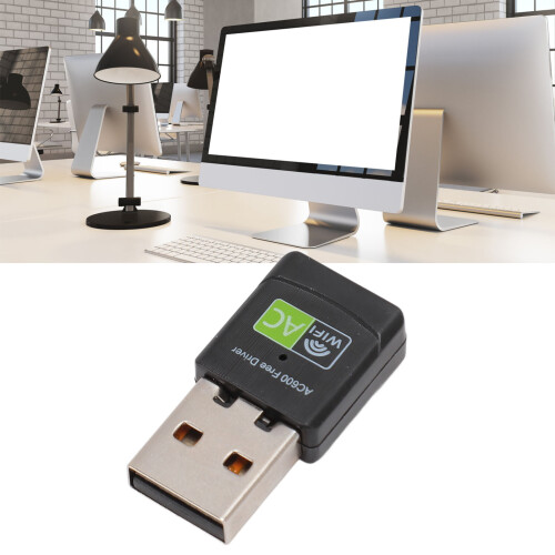USB-WLAN-Adapter für PC, 600 Mbit/s, 2,4 G, 5 G,