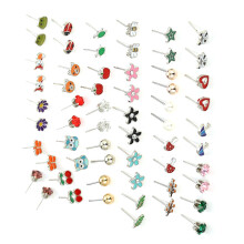 30 Paar Ohrstecker-Set, exquisite, modische, bunte