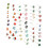 30 Paar Ohrstecker-Set, exquisite, modische, bunte 1
