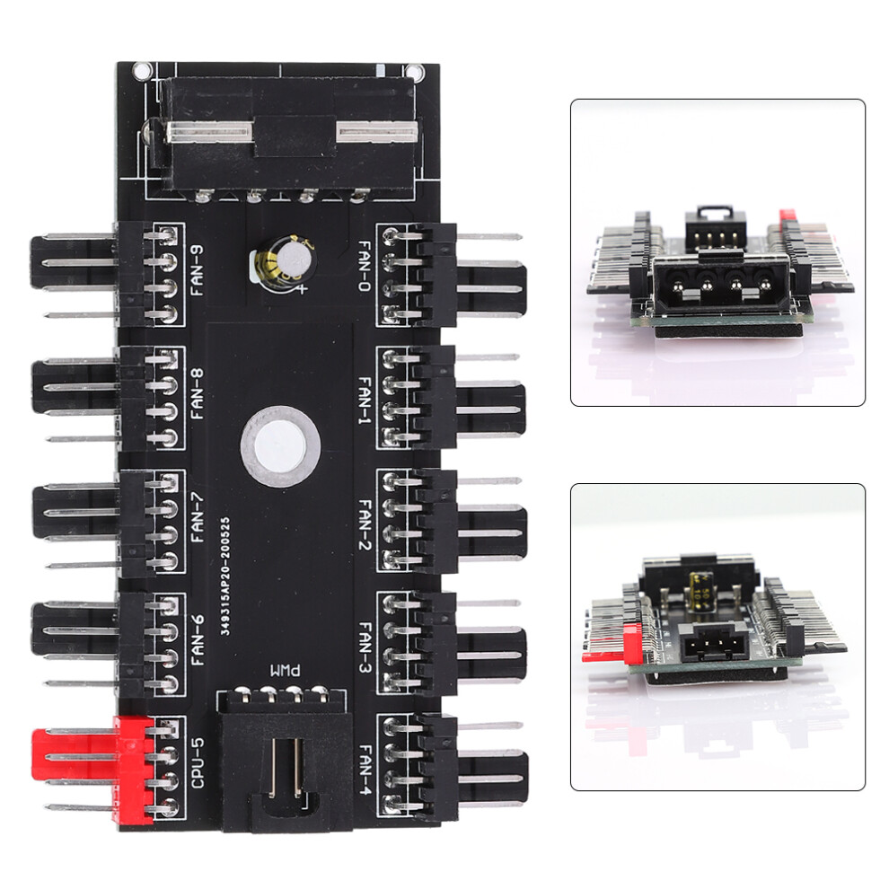 Fan Hub Computer Kã¼Hler System 10-Port 4-Pin Pulse 8141948204333