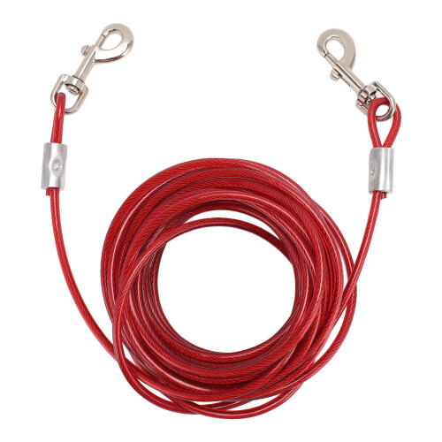 Hunde-Anbindekabel, Stahldraht, Doppelkopf, 1