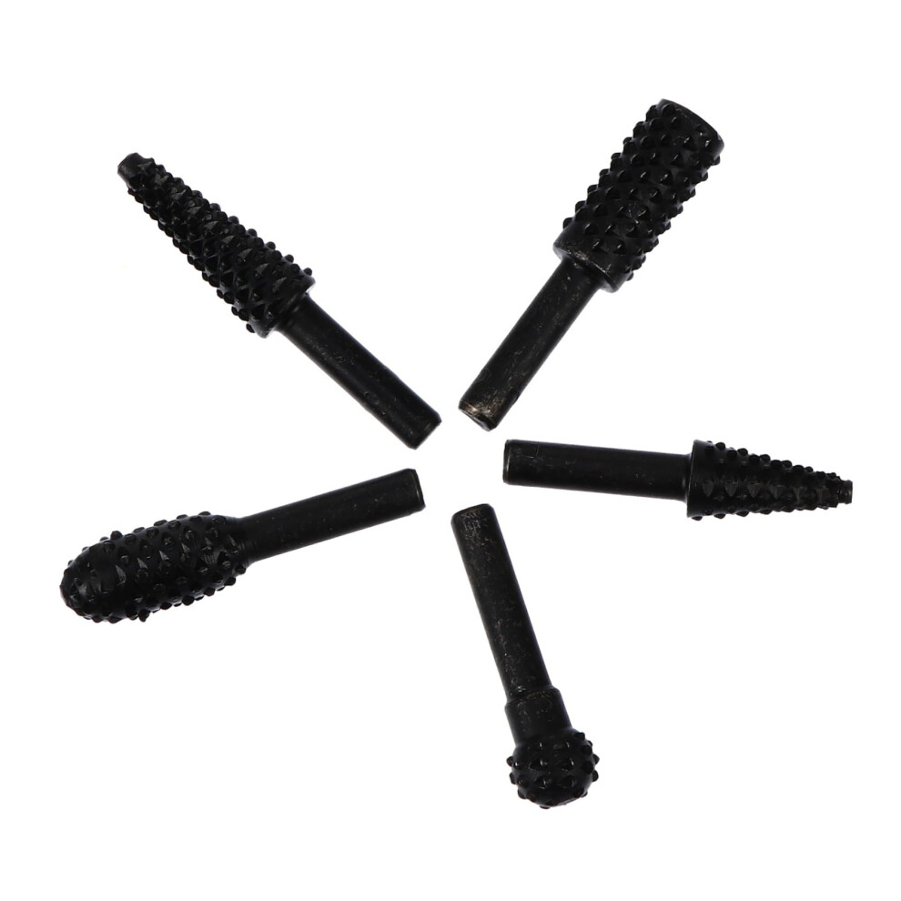 Rotary File Accessories Rotating Tool Stainless Steel Polish Deburring Engraving Drilling Wood Carver Grinding Bit Black 9426802029574