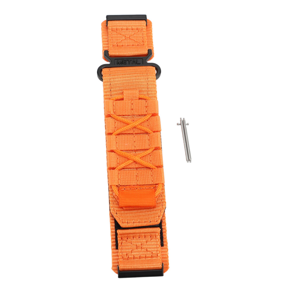24 Mm Nylon-Uhrenarmband, Smartwatch-Armband, Orange 8141948215230
