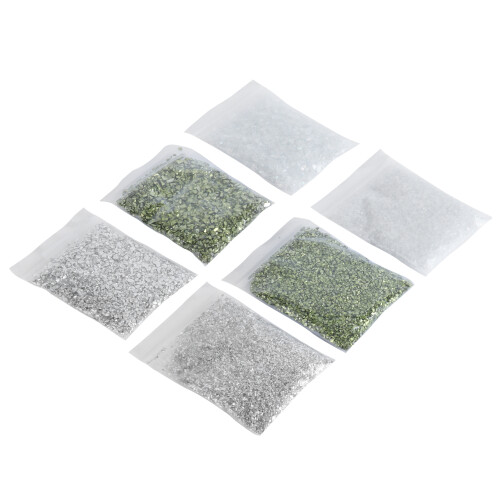 Zerkleinertes Glas, unregelmäßiger Formfüller,