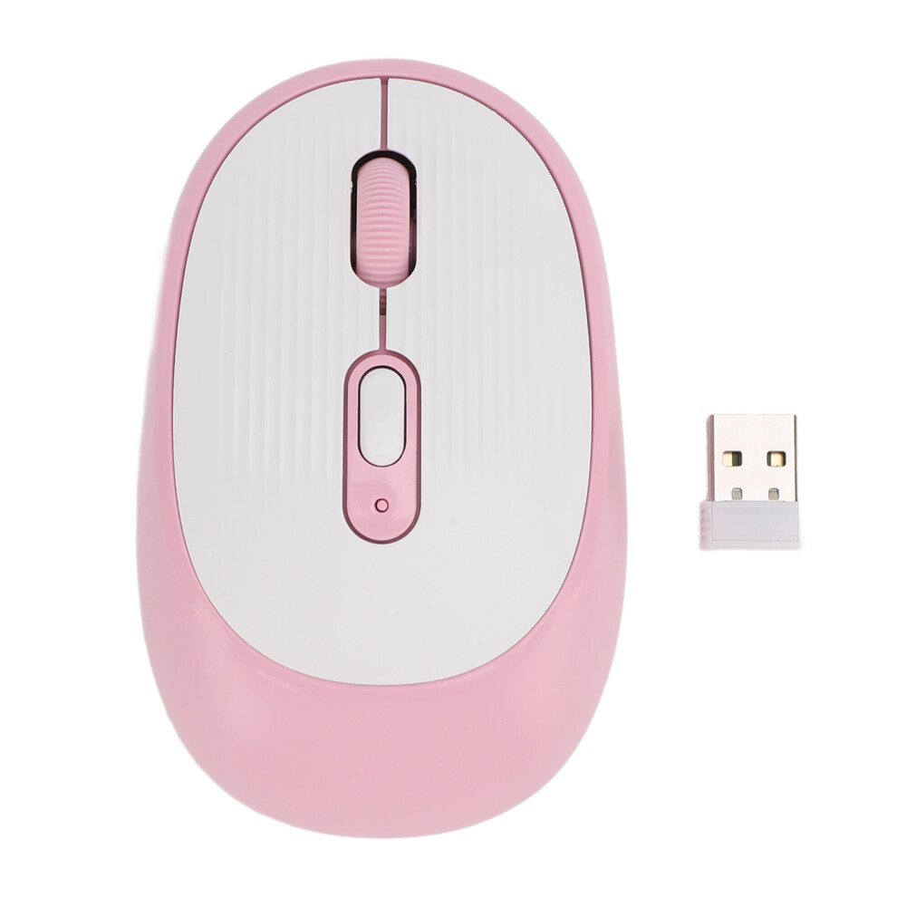 Kabellose Maus, Leise, Tragbar, 800 1600 2400 Dpi, Pink 8141948226878