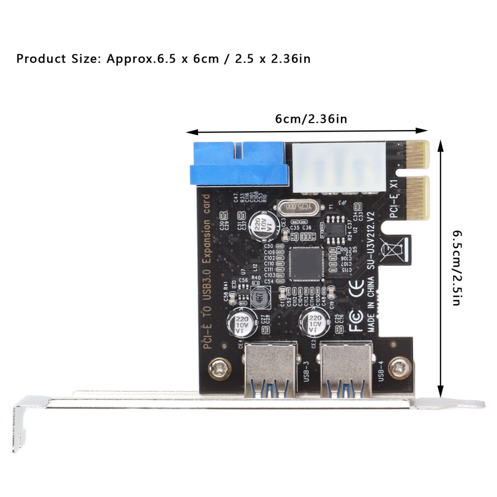 Usb3.0-Erweiterungskarte, 2 Ports, 19 Pin 4P Pcie 8141948229077