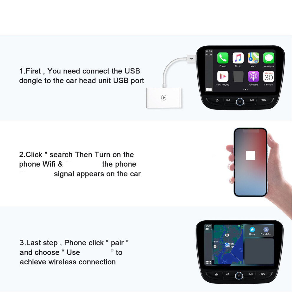 Drahtloser Adapter Fã¼R Carplay, Usb Typ C, 8141948227677