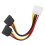 2Pcs Festplatte Netzkabel 4Pin IDE 15Pin SATA 1