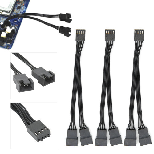 3Pcs 4Pin 1 zu 2 Ärmeln YSplitter Adapter Kabel